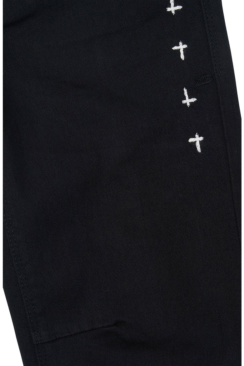 Kids' Carlo Skinny Jeans, Alternate, color, BLACK MULTI CROSS