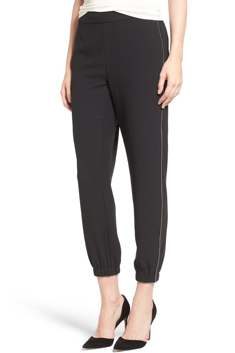Zip Detail Jogger Pants, Main, color, BLACK