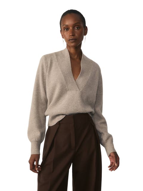 Orta Wool Blend V-neck Sweater