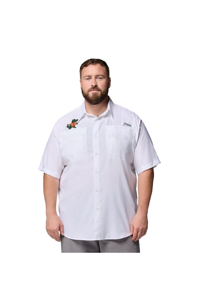 Columbia Men's Columbia  White Florida Gators Big & Tall Tamiami Omni-Shade Button-Down Shirt, Main, color, White