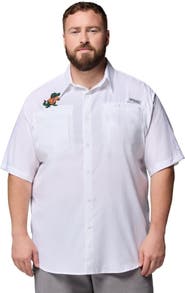 Columbia Men's Columbia White Florida Gators Big & Tall Tamiami Omni-Shade Button-Down Shirt