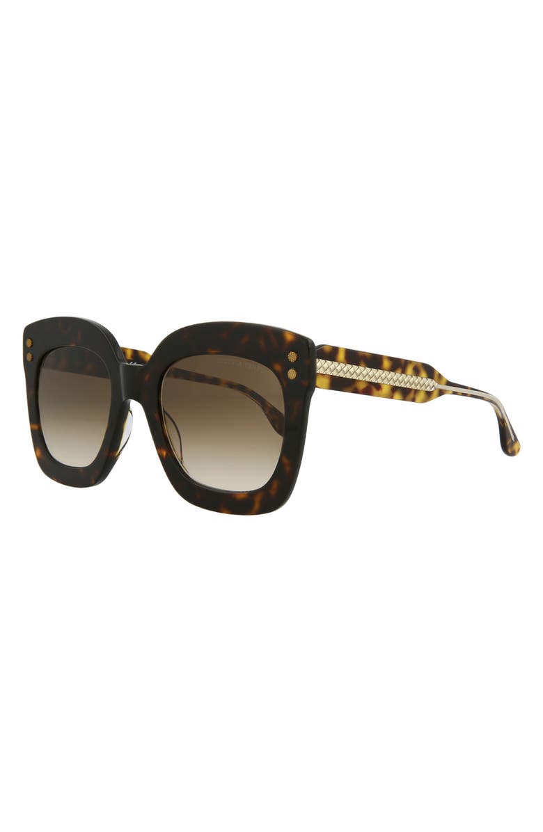 Bottega Veneta 51mm Square Sunglasses, Alternate, color, Havana Crystal Brown