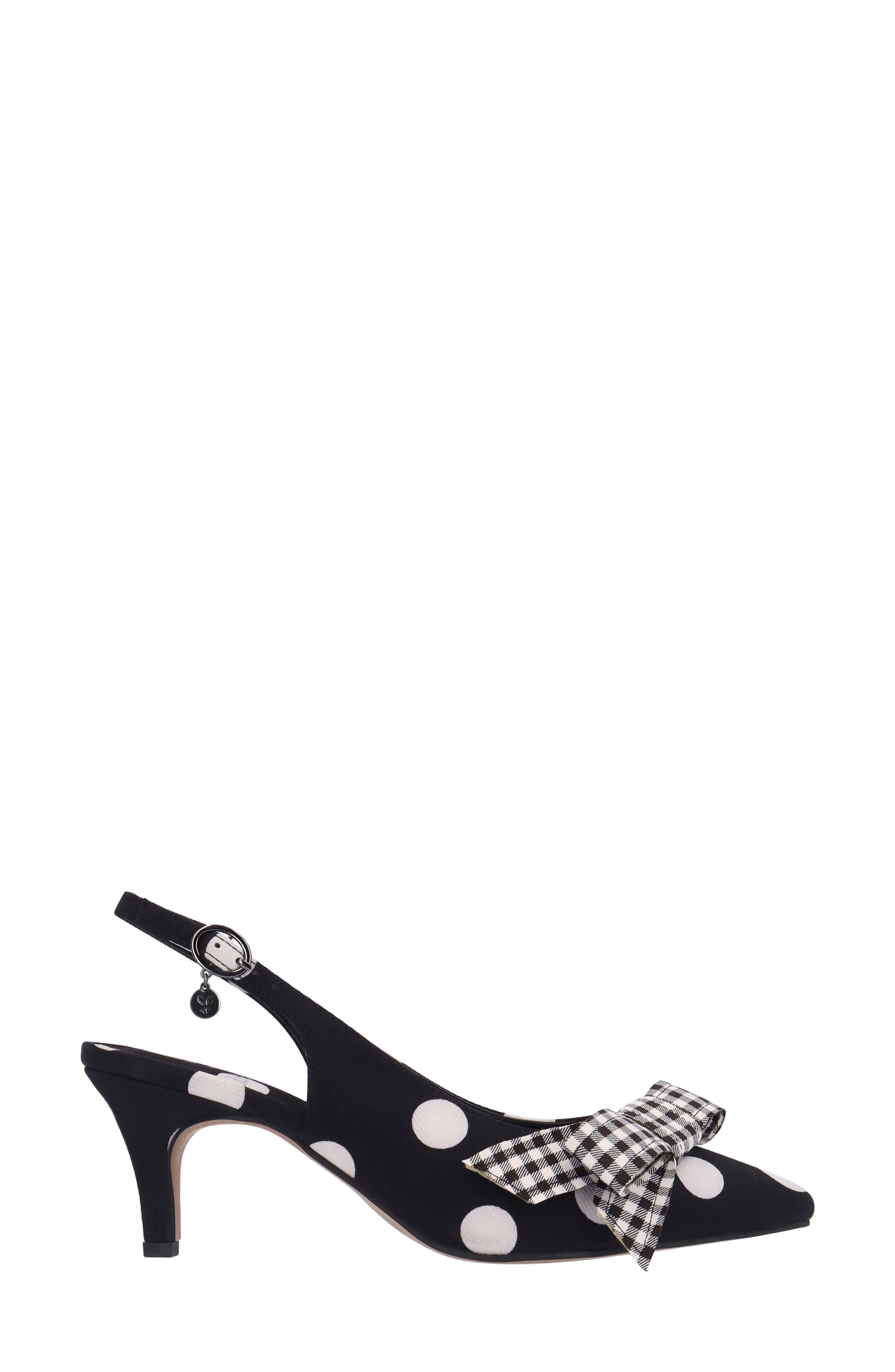 J. Reneé Taylin Slingback Pump, Alternate, color, Black/ White