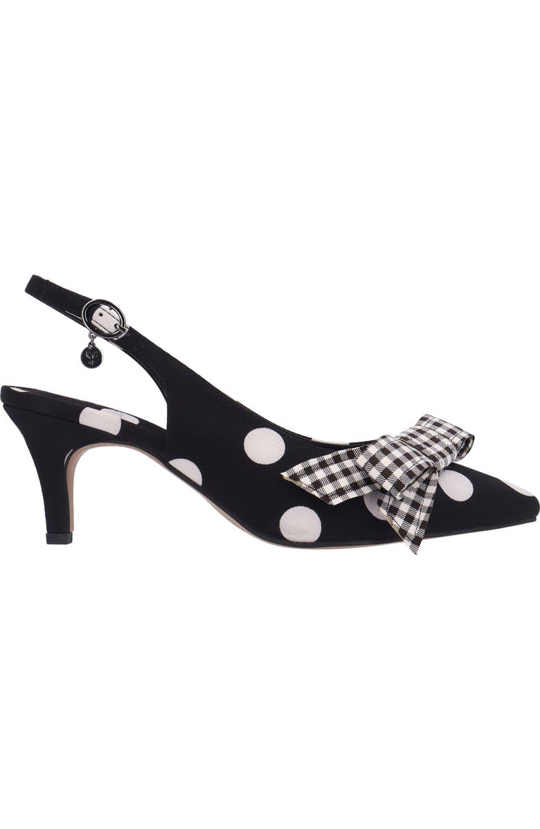 J. Reneé Taylin Slingback Pump, Alternate, color, Black/ White
