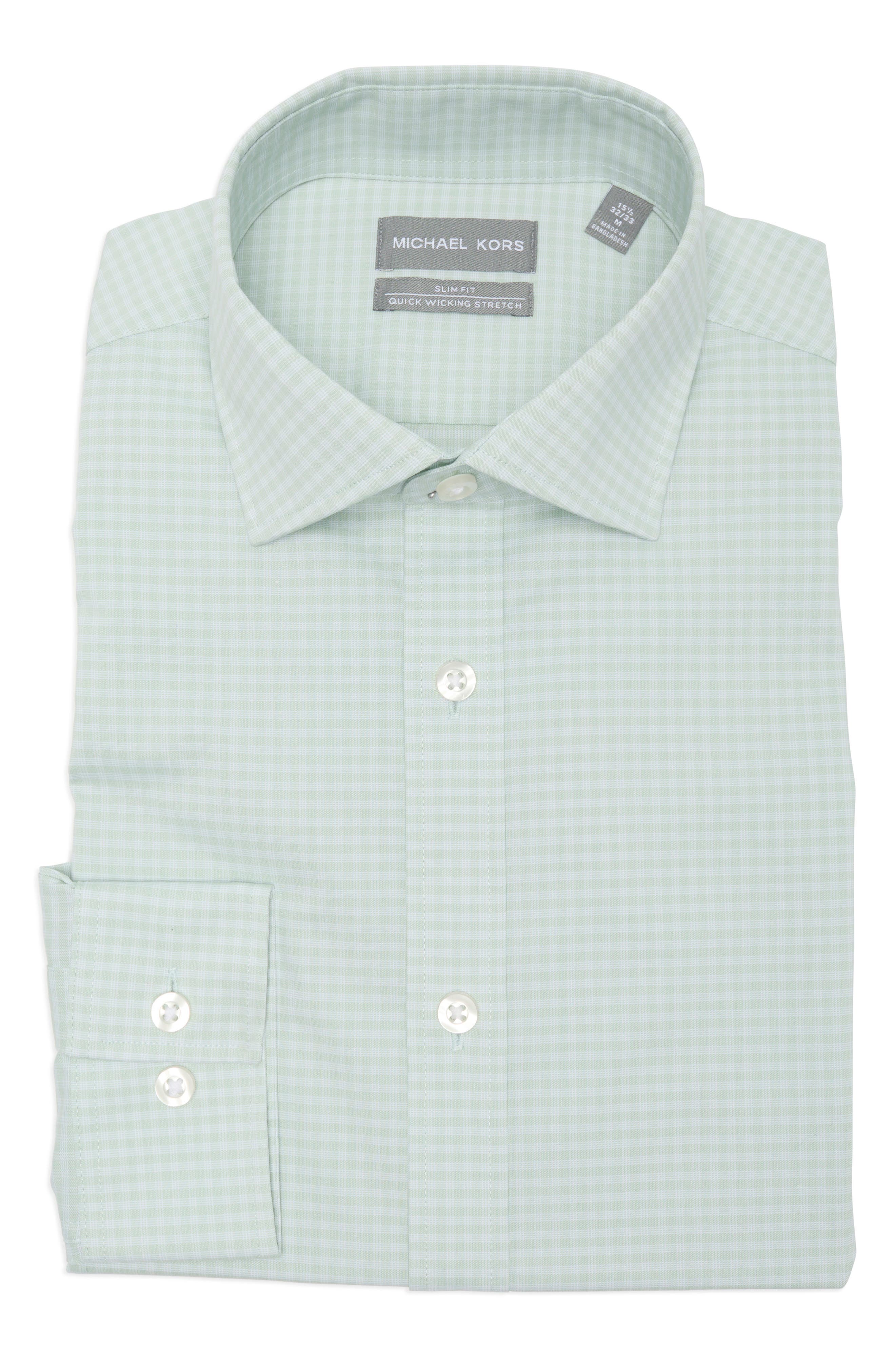 michael kors non iron dress shirt Michael Kors Men's Dress Shirt Comfort Stretch Regular Fit
