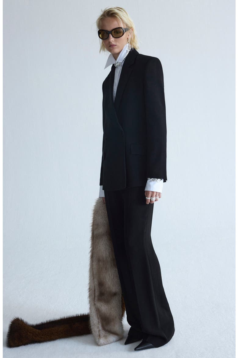 Straight Suit Trousers, Alternate, color, BLACK