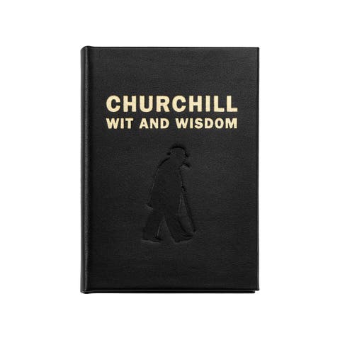 Churchill Wit and Wisdom Leather Coffee Table Book