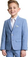 Tallia Kids' Light Blue Linen Blend Suit Jacket