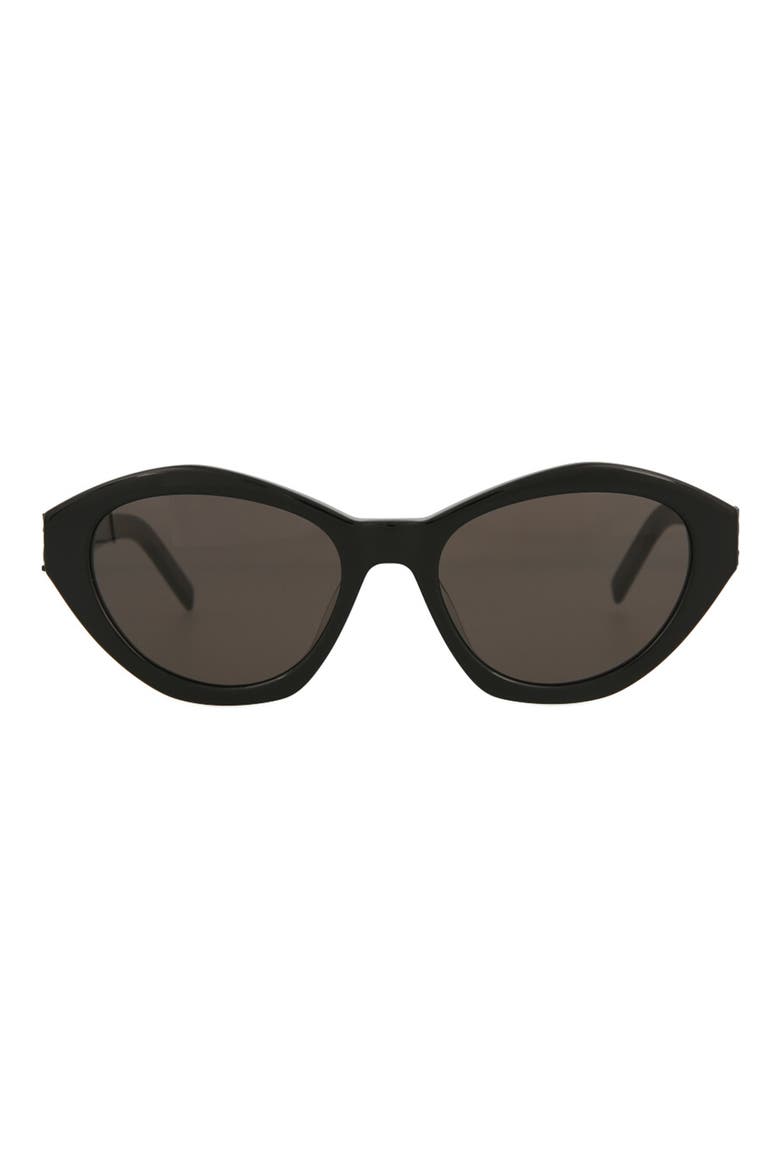 54mm Elongated Sunglasses, Main, color, BLACK BLACK BLACK