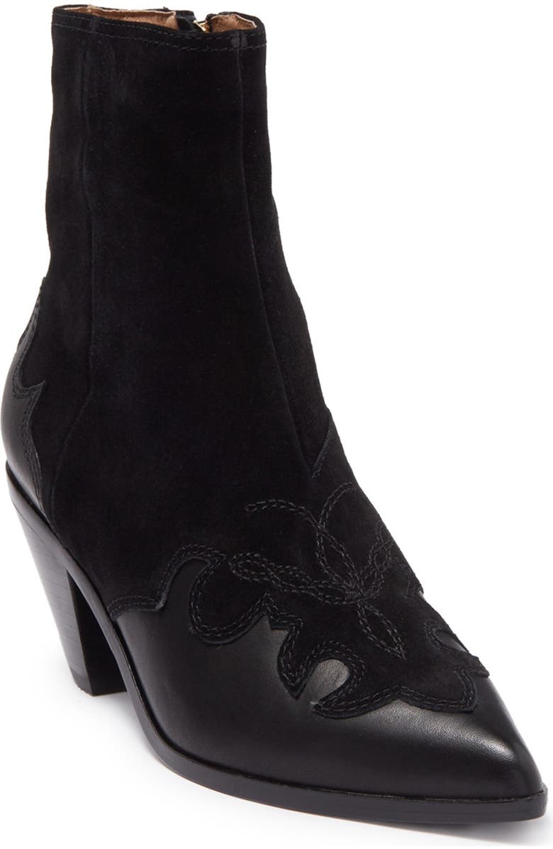 Joie Rafa Suede Western Ankle Boot, Alternate, color,