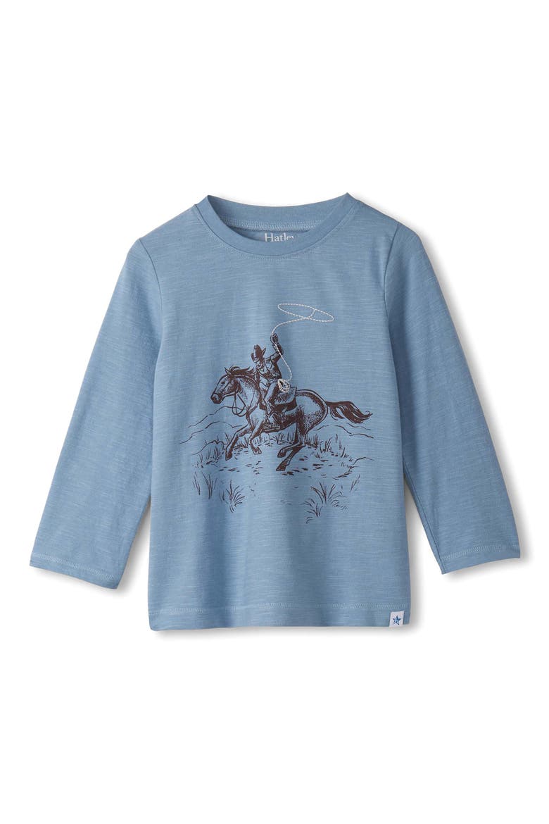 Ranch Long Sleeve Embroidered Graphic T-Shirt & Joggers Set, Alternate, color, LIGHT BLUE
