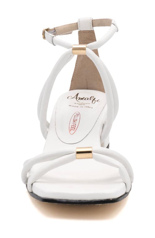 Amalfi By Rangoni Manchester Ankle Strap Sandal In White Parmasoft