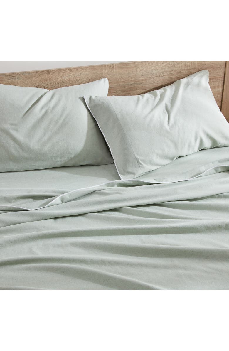 DKNY Pure Washed Linen & Cotton Sheet Set, Alternate, color, Sage