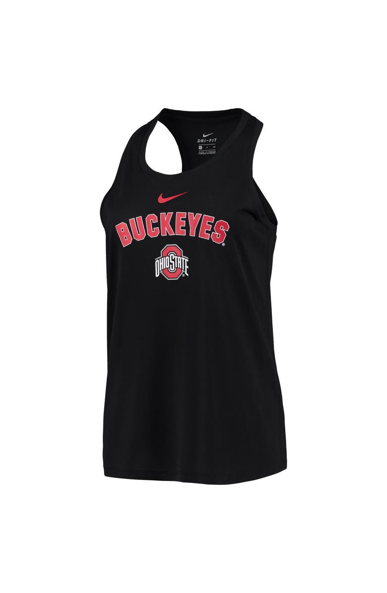 Nike Women's Nike Black Ohio State Buckeyes Arch & Logo Classic Performance Tank Top, Alternate, color,