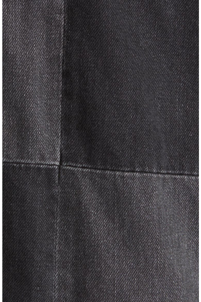 Checkerboard Denim Jacket, Alternate, color, MONOCHROME WASHED NOIR