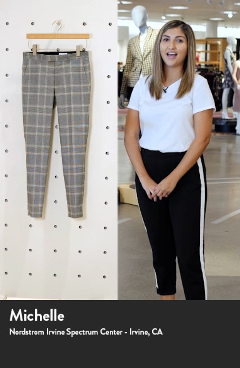 Kenny Super Skinny Plaid Crop Dress Pants, sales video thumbnail