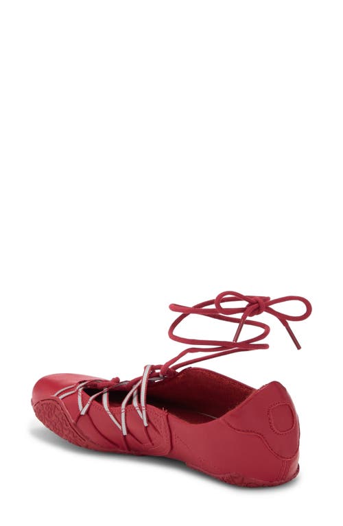 Jeffrey Campbell Regimen Ankle Wrap Sneaker In Red Combo