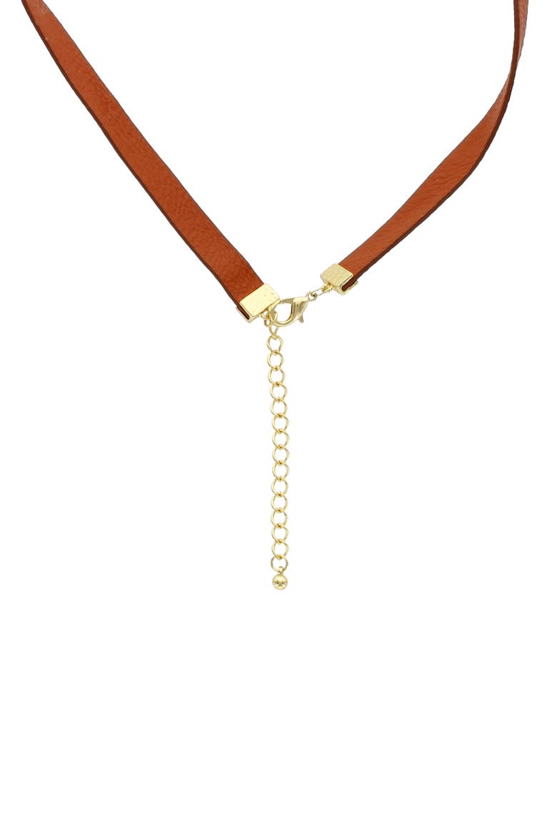 Gleda Crescent Necklace, Alternate, color, ANTIQUE GOLD / BROWN