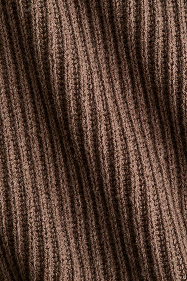 Rib-knit Wool-blend Jumper, Alternate, color, Dark taupe