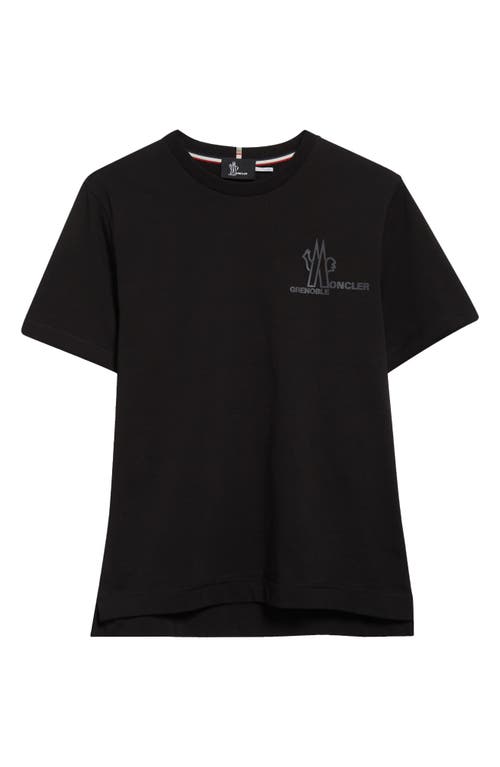 Moncler Logo Embellished T-shirt In Black