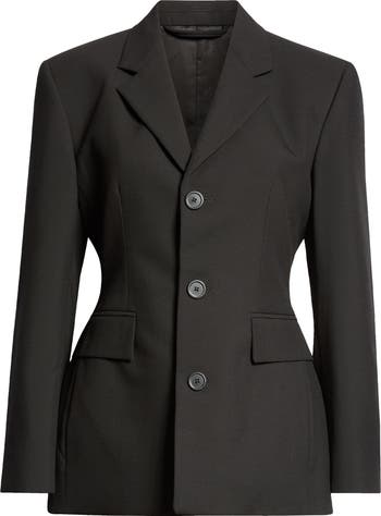 Balenciaga Hourglass Single Breasted Wool Grain de Poudre