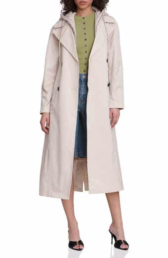 Quilted Hoodie Cotton & Nylon Trench Coat