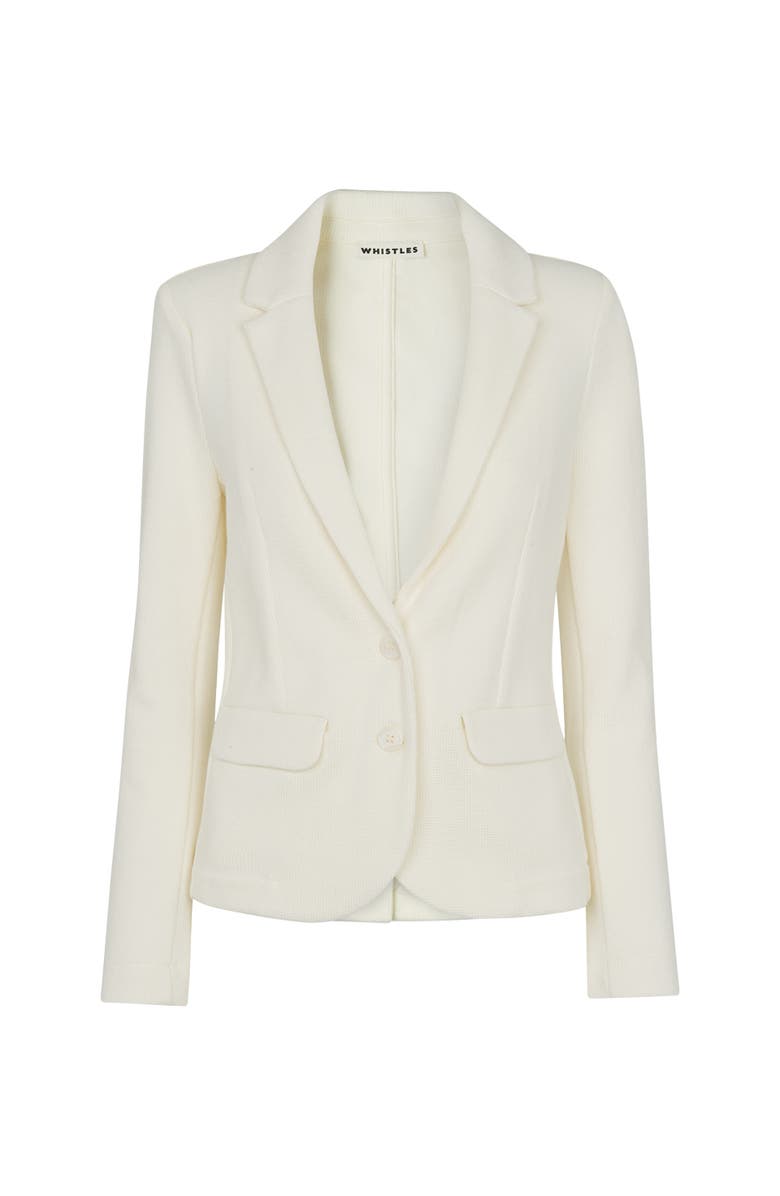 Whistles Slim Jersey Blazer, Alternate, color, Ivory