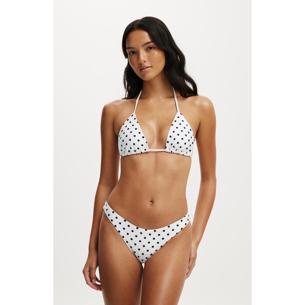 Body String Triangle Bikini Top In White