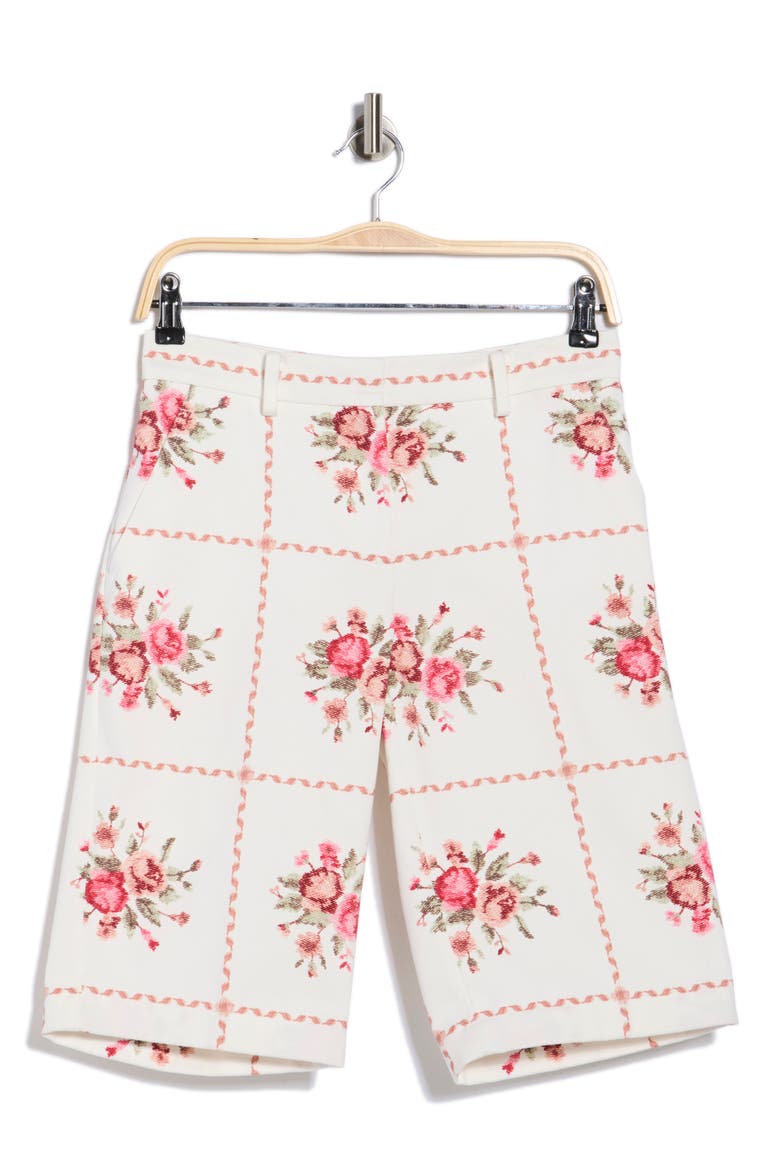 Floral Bermuda Shorts, Alternate, color, PINK