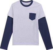 Andy & Evan Kids' Two-Fer Long Sleeve Tee