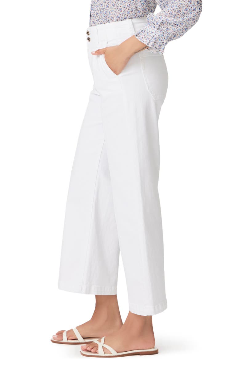 PAIGE Brooklyn High Waist Crop Wide Leg Pants, Alternate, color, Crisp White