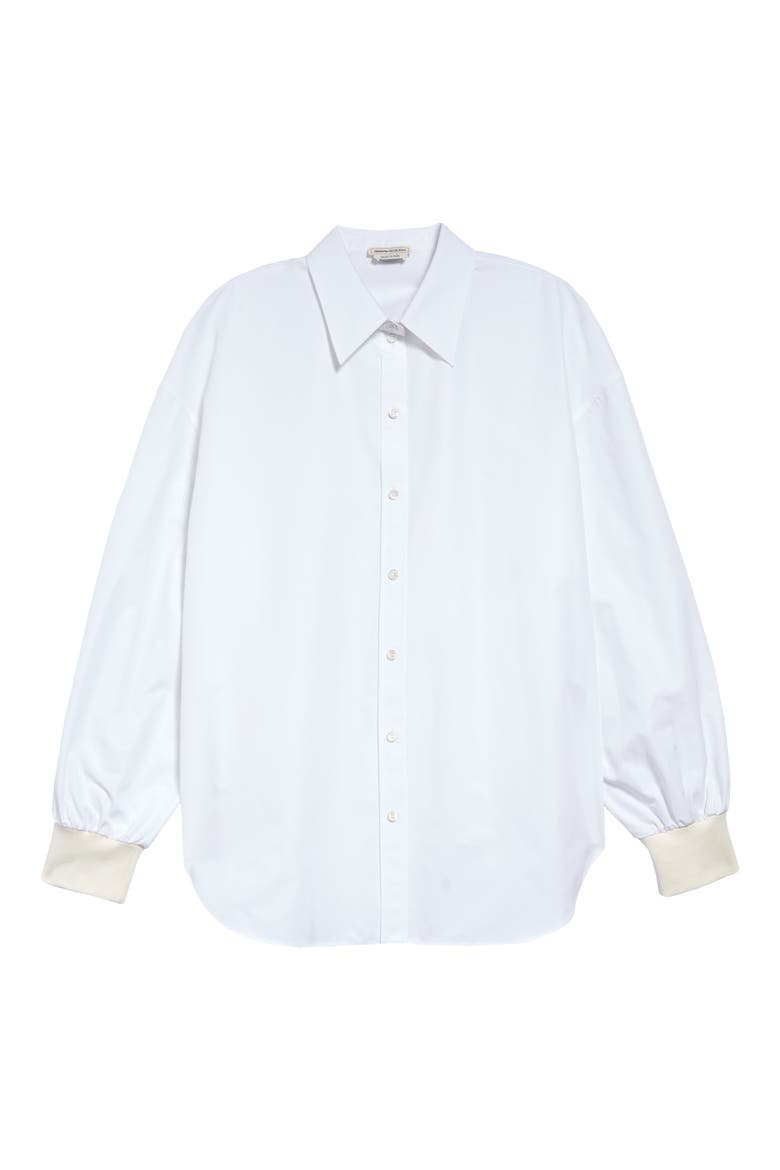 Alexander McQueen Cocoon Cotton Blouse, Alternate, color, OPTICAL WHITE