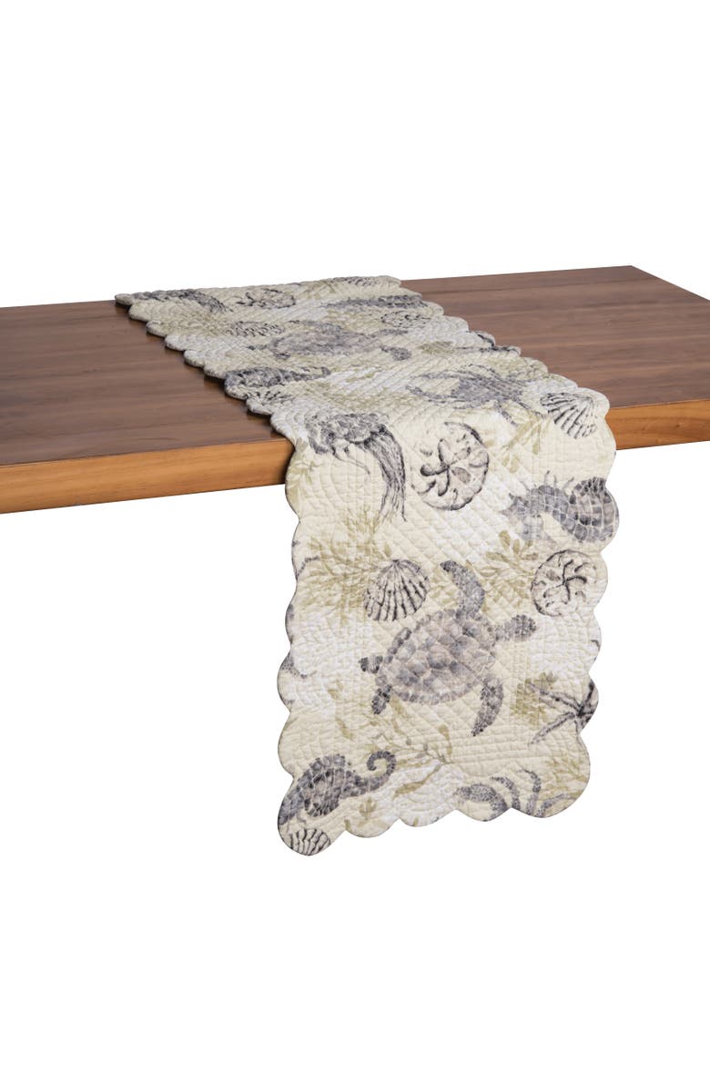 Cannon Beach Dining Table Runner, Alternate, color, Green