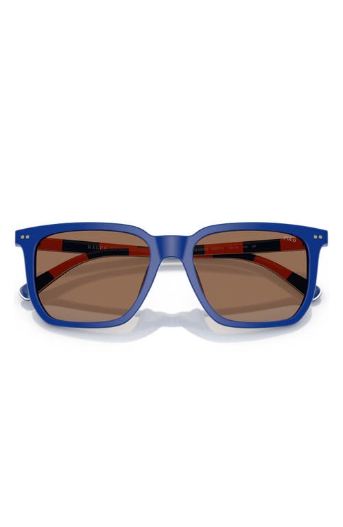 Ralph Lauren Ralph By 55mm Rectangular Sunglasses In Dark Brown