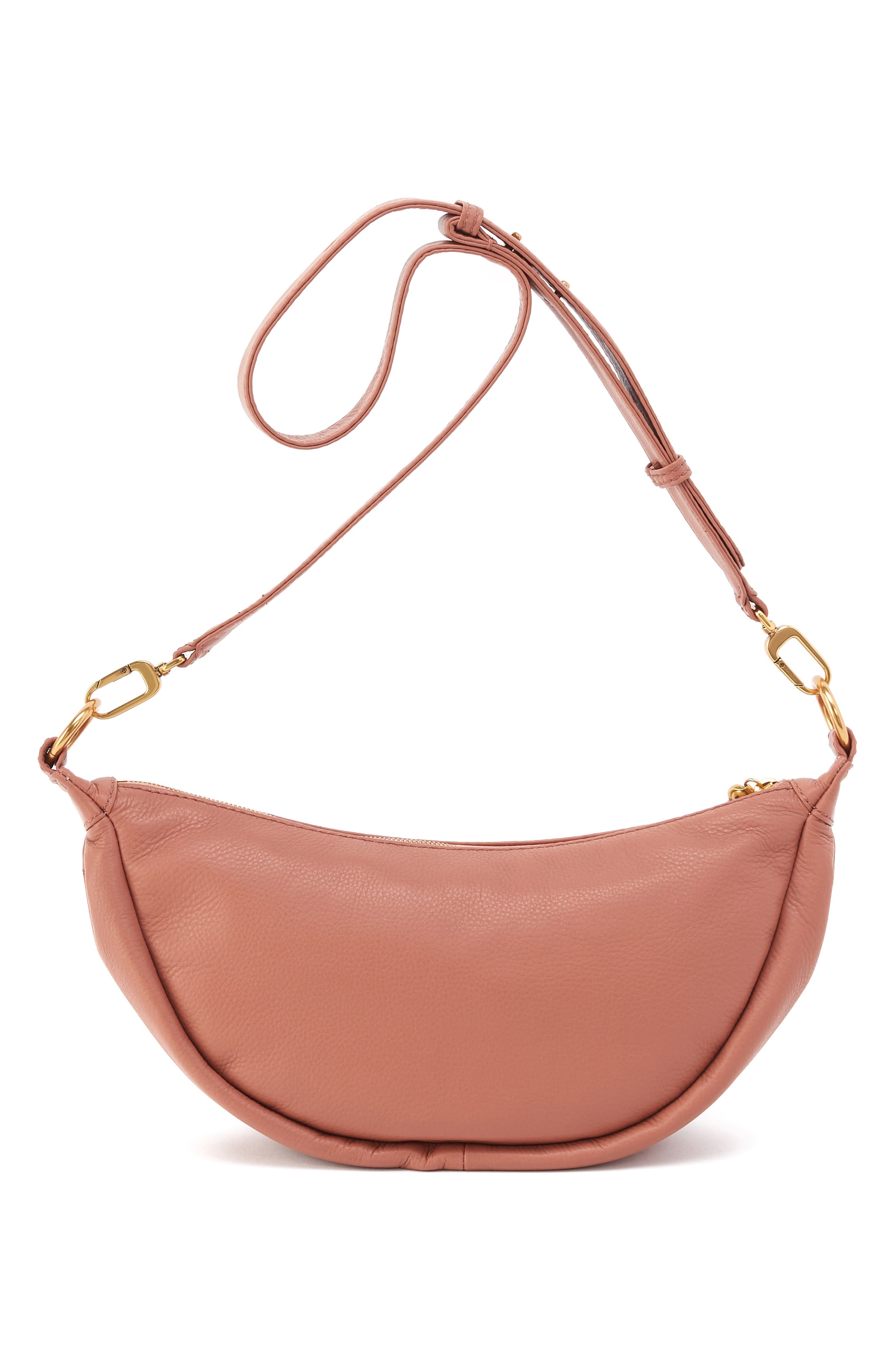 HOBO Knox Leather Crescent Crossbody Bag, Alternate, color, Cork