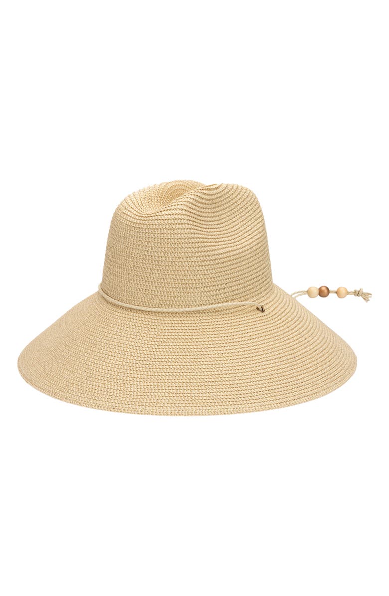 San Diego Hat Honey Metallic Straw Lifeguard Hat, Main, color, Natural