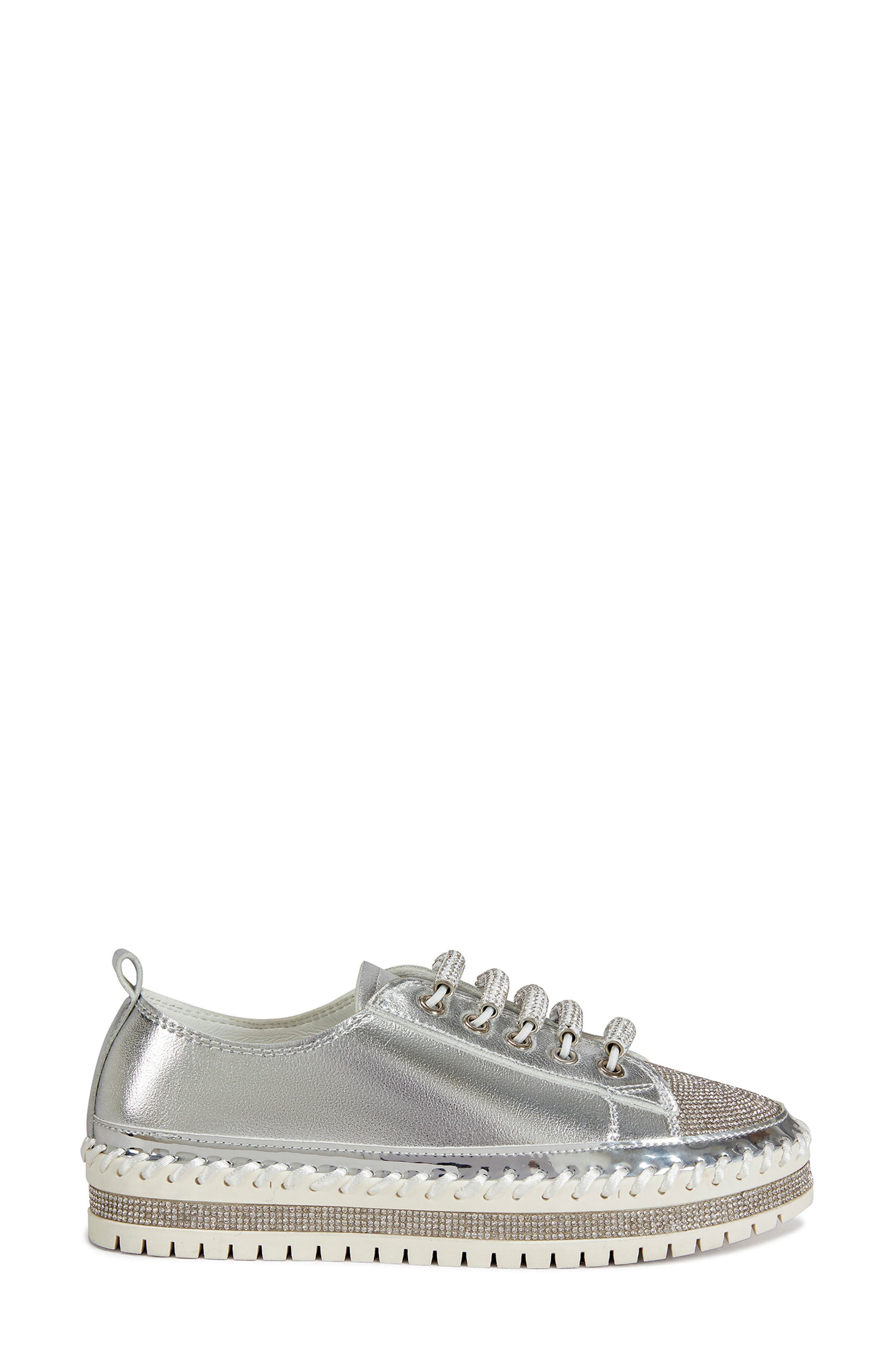 AZALEA WANG Boyant Sneaker, Alternate, color, Silver