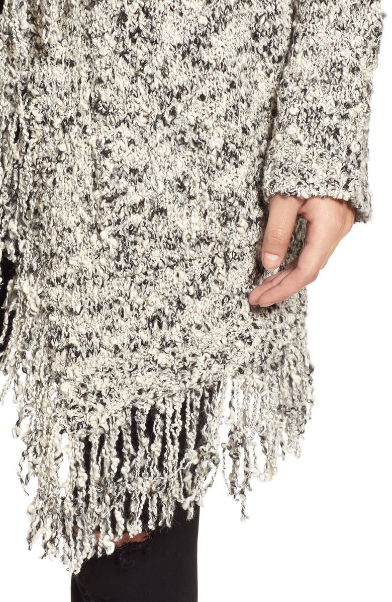 Sun & Shadow Fringe Knit Blanket Cardigan, Alternate, color, 