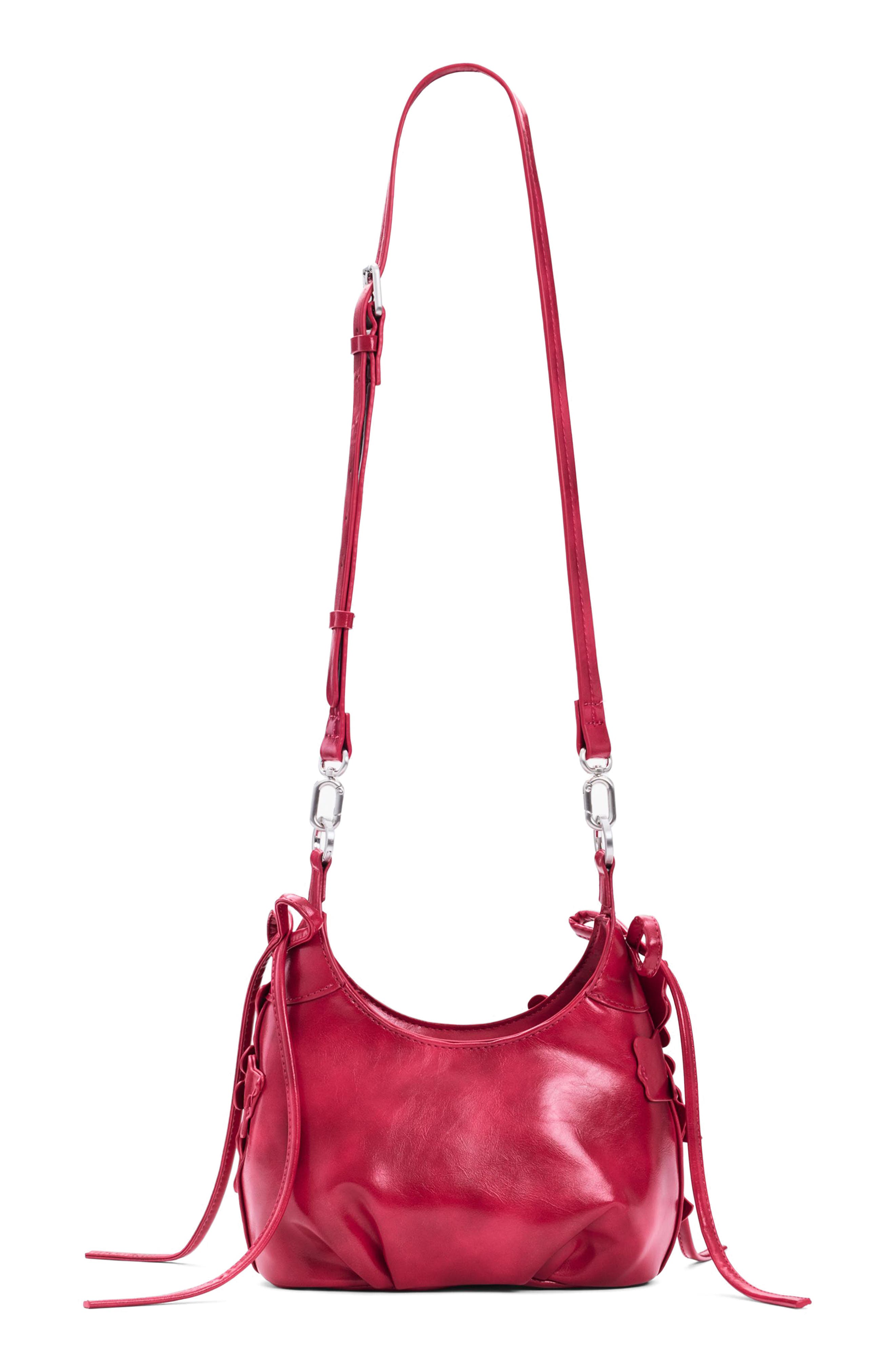 Desigual Faux Leather Shoulder Bag, Alternate, color, Red