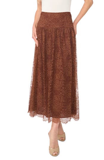 Parker Lace Maxi Skirt In Zinfandel