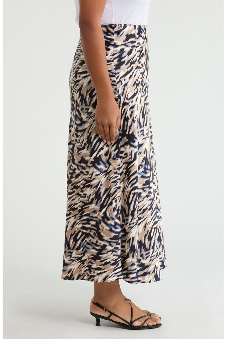 Print Pull-On Bias Flared Skirt, Alternate, color, DUTCH BLUE MULTI