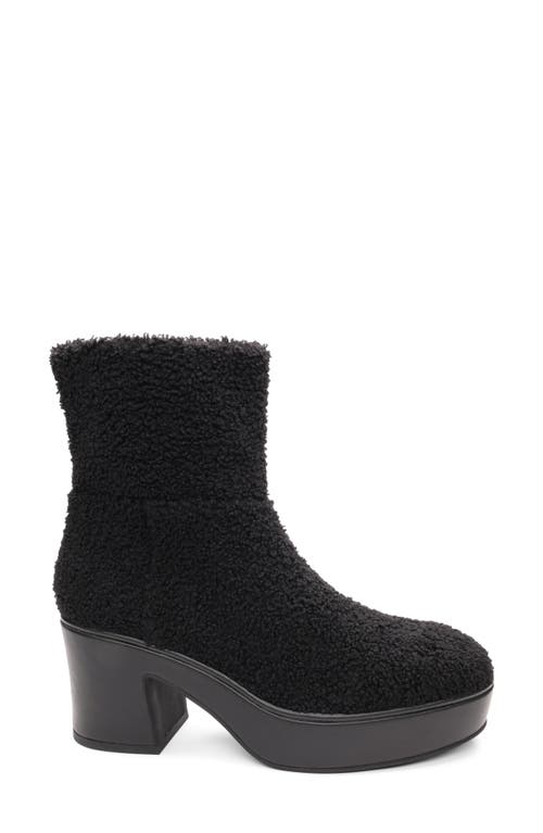 Sanctuary Emmet Faux Shearling Platform Bootie In Black