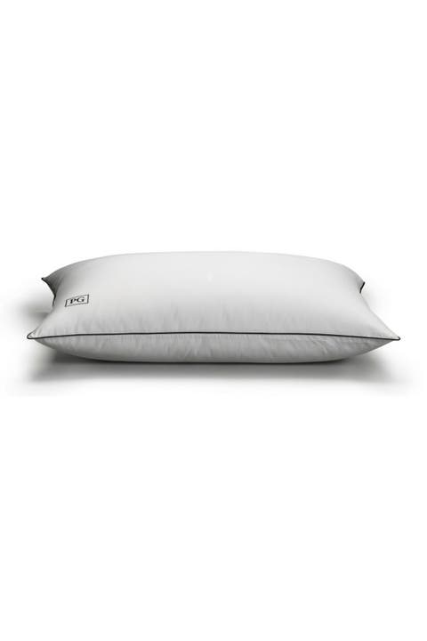 White Goose Down Firm Density Side/Back Sleeper Pillow with 100% Certified RDS Down, and Removable Pillow Protector