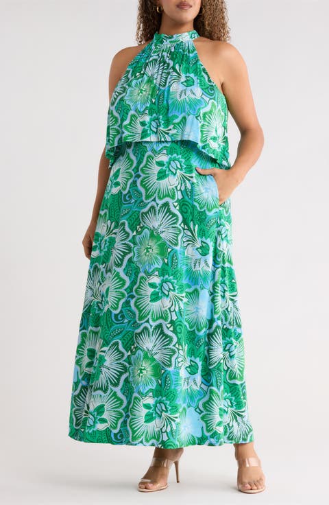 Tanti Floral Moya Halter Maxi Dress