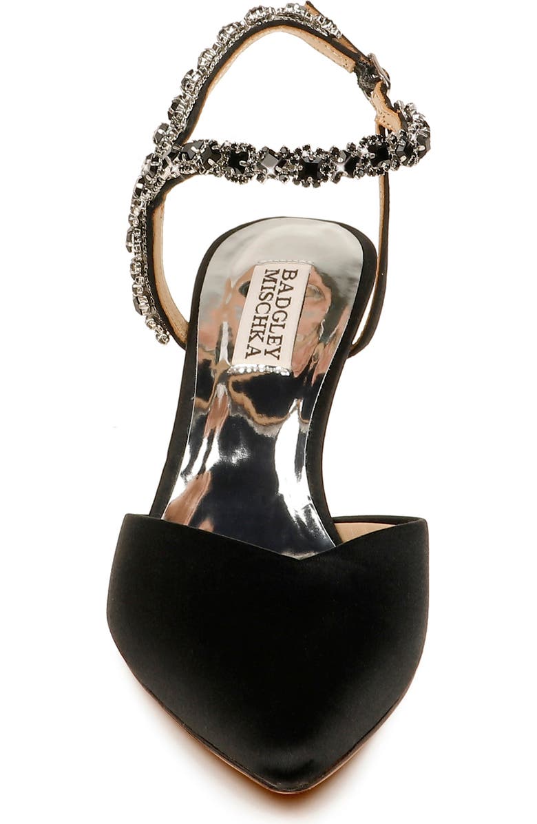 Badgley Mischka Collection Galaxy Embellished Ankle Strap Pointed Toe Pump, Alternate, color,