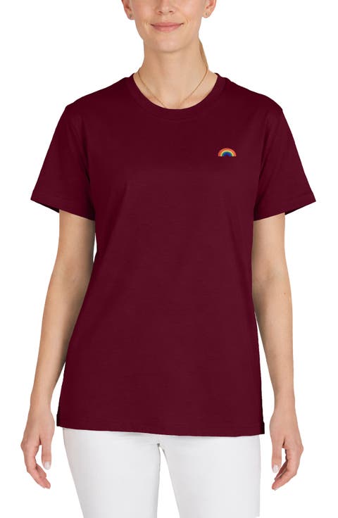 Womens Rainbow Jersey Relaxed Tee