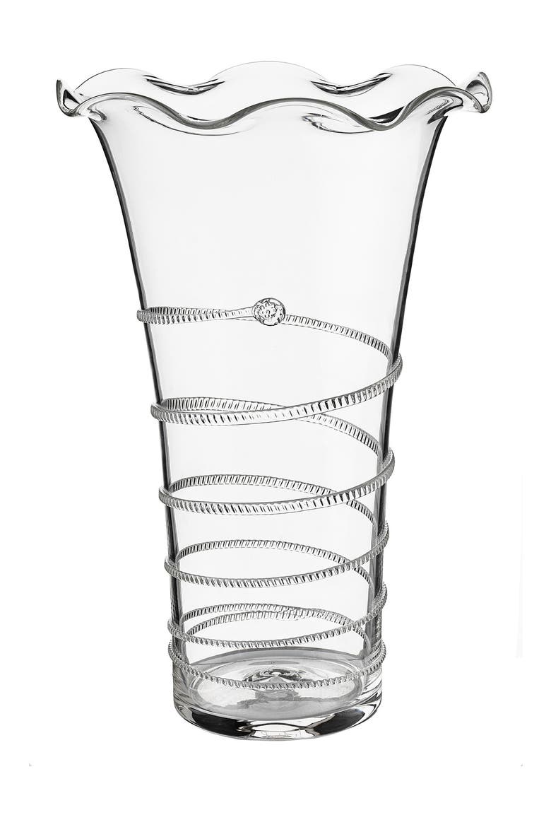 Amalia Flared Vase, Main, color, CLEAR
