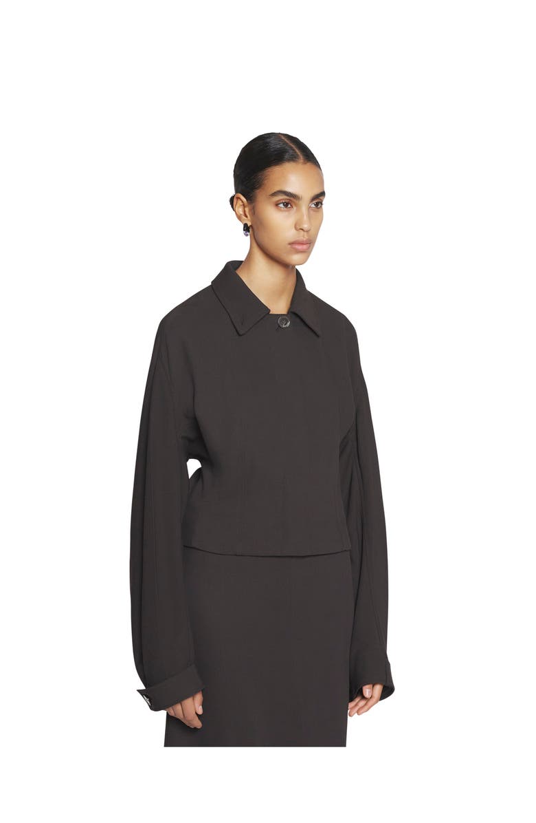 Lanvin Tailored Wool And Viscose Jacket, Alternate, color, Dark Brown