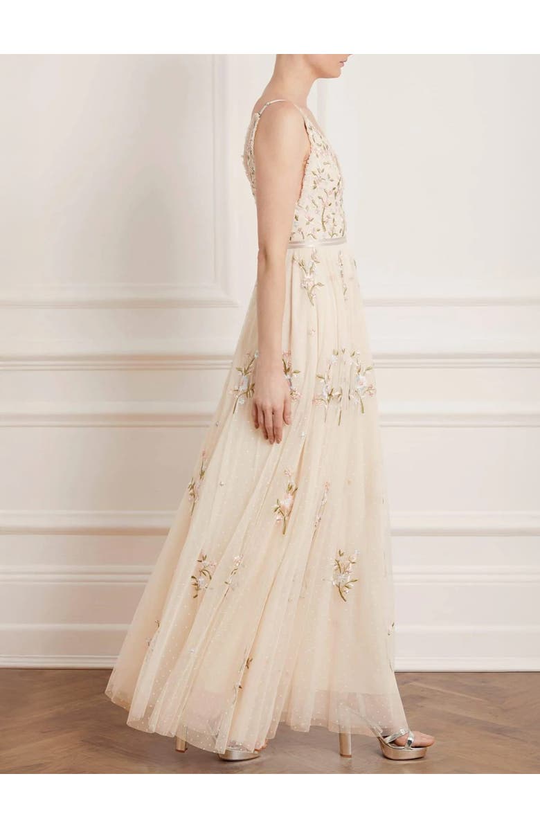 Needle & Thread Petunia Gown, Alternate, color, Champagne