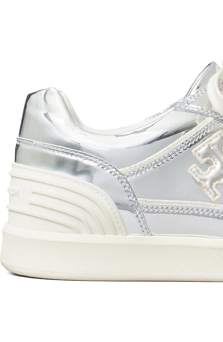 Tory Burch Clover Court Sneaker, Alternate, color, Argento / 0Yster Mushroom